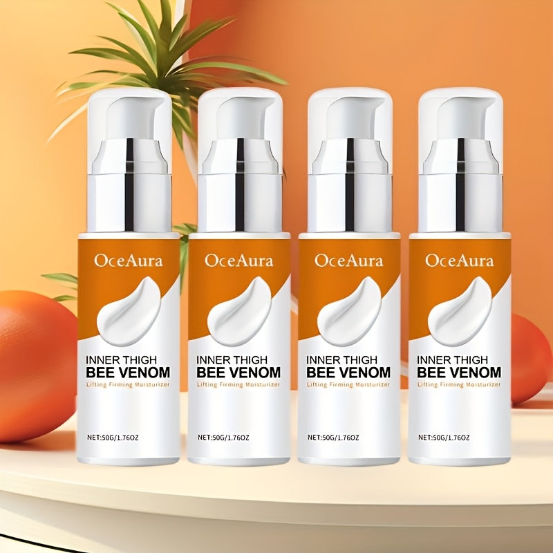 2/4pcs Bee Venom Thigh Firming Cream, Lifts And Firms Skin, Contains Coffee Seed, Vitamin E, Jojoba Oil, And Ginger Extract, Suitable For All Skin Types, Moisturizes And Conditions Thighs, Buttocks, Arms, And Body Contours, Alcohol-free.