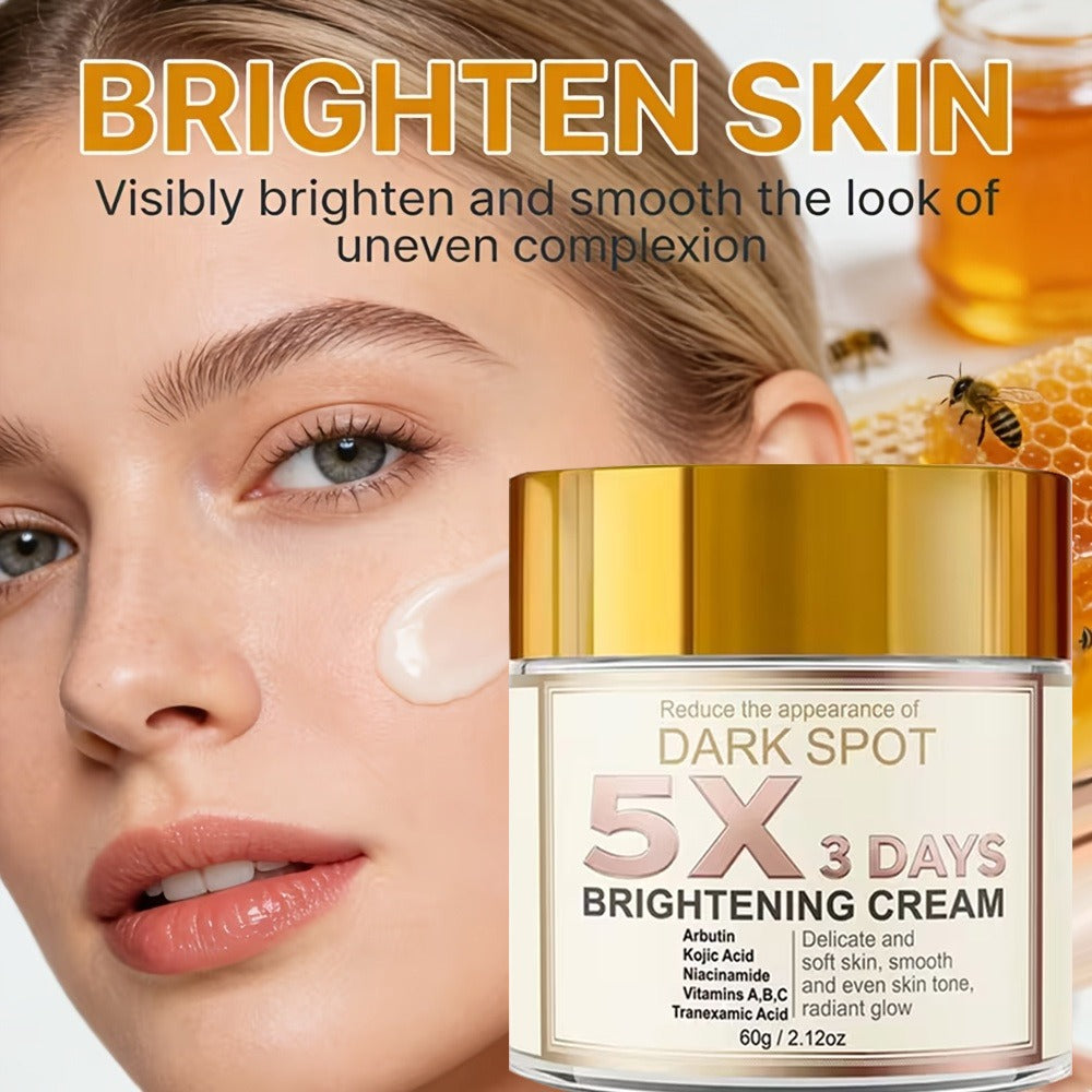 2pcs Brightening Cream with Vitamin C, Niacinamide, and Snow Grass Extract- Unscented Moisturizing Cream, Hypoallergenic- Suitable for Dry Skin, Light Beige, Dark Spots and Pigmentation-Skin Care for Intimate Areas, Underarms, Buttocks, and Thighs
