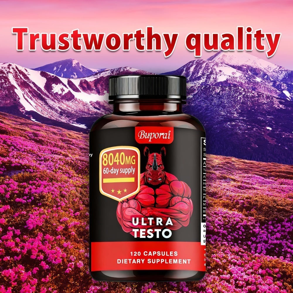 Ultra Testo - with Ashwagandha, Tongkat Ali, Maca Root, Supports Men'S Health, Supplement - 120pcs