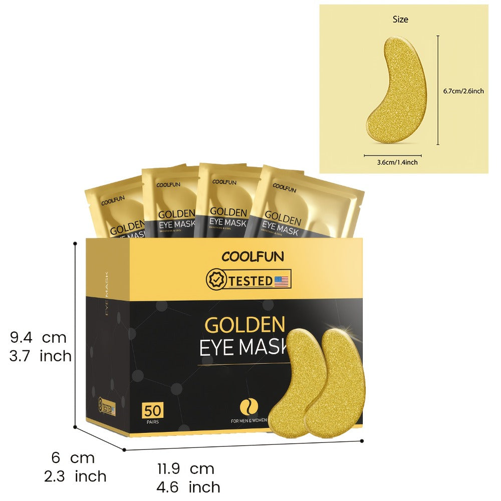 [Hypoallergenic Skincare Gift] 50 Pairs Of Golden Crystal Eye Patches With Collagen, Glycerin And Moisturizing Ingredients To Keep Light Beige Hydrated, Hypoallergenic, Daily Skincare For Men And Women, Gentle Formula, Hypoallergenic, Suitable For All Lig