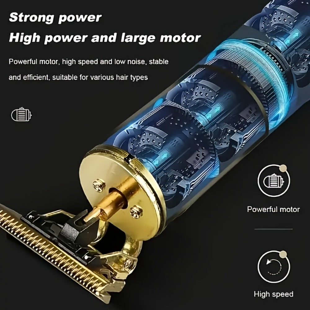 Professional Men'S Beard Trimmer with Zero Contour Design - Rechargeable Lithium Battery, ABS Plastic Body, USB Charging, Includes Limit Comb, Hair Care Accessory | Modern Hair Care | Durable Hair Care, Hair Trimmers