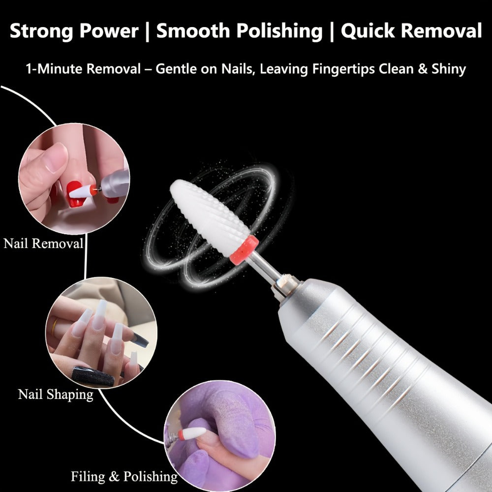Professional 35, 000RPM Electric Nail Drill - Portable, Rechargeable, Low Noise, Suitable for Manicure And Pedicure - USB Powered, Gift for Mother's Day Gift