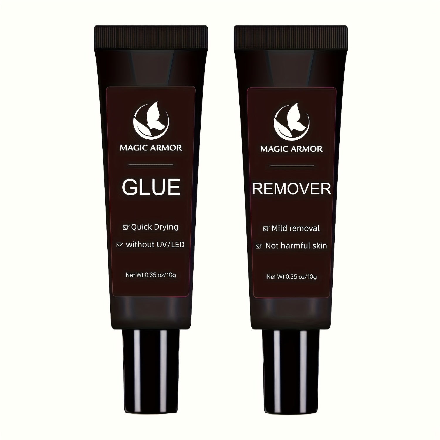 Nail Glue with Glue Remover Kit, Super Strong Nail Glue 10g, Suitable for Acrylic NailPressing, 10g Glue Can Remove False Nails, Strong Glue Remover, Nail Polish Nail Polish