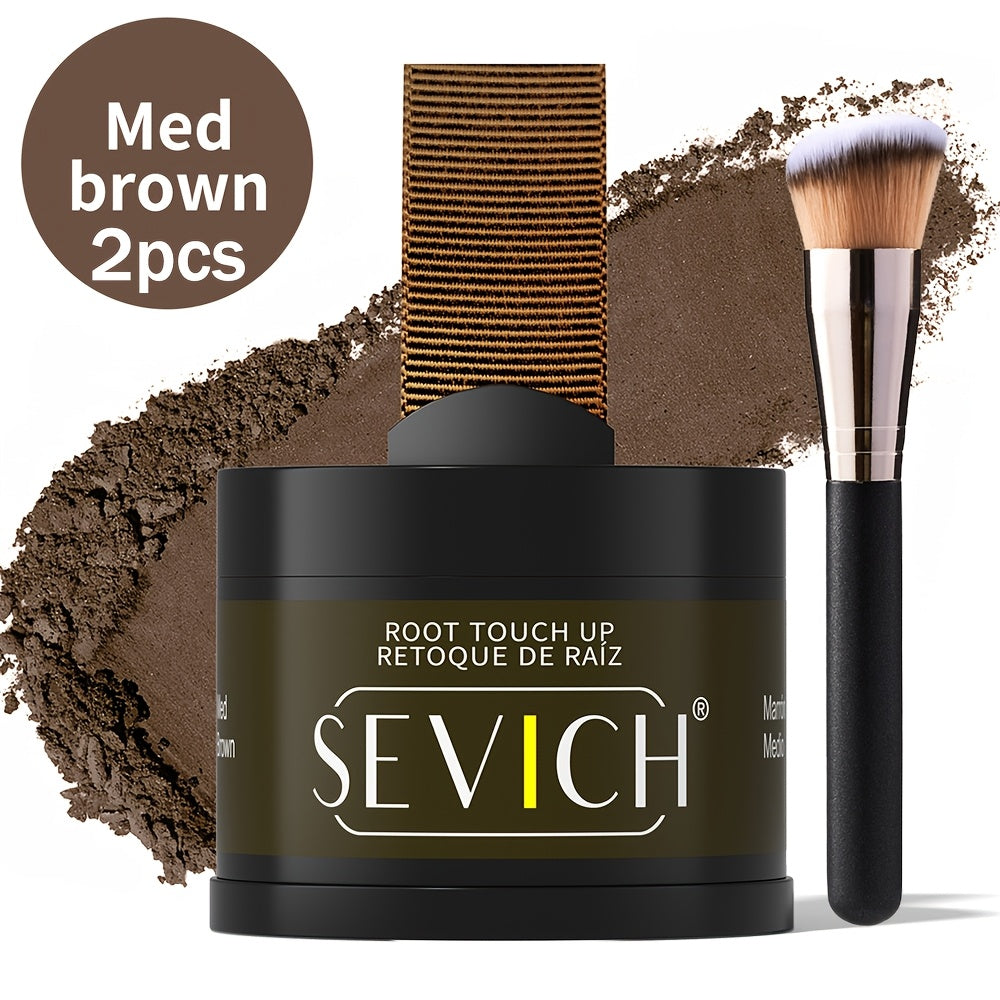 Hairline Powder for Root Touch Up & Hair Loss Cover - Volumizing Hair Concealer Powder for Thinning Hairline, Bald Spots & Sparse Areas - Works on All Hair Types - Multiple Shades with Brush 4g