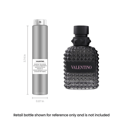 Valentino Uomo Born in Roma Cologne Travel Spray EDT 5ml Men Aromatic Woody Ginger Lavender Iris Patchouli Portable Atomizer