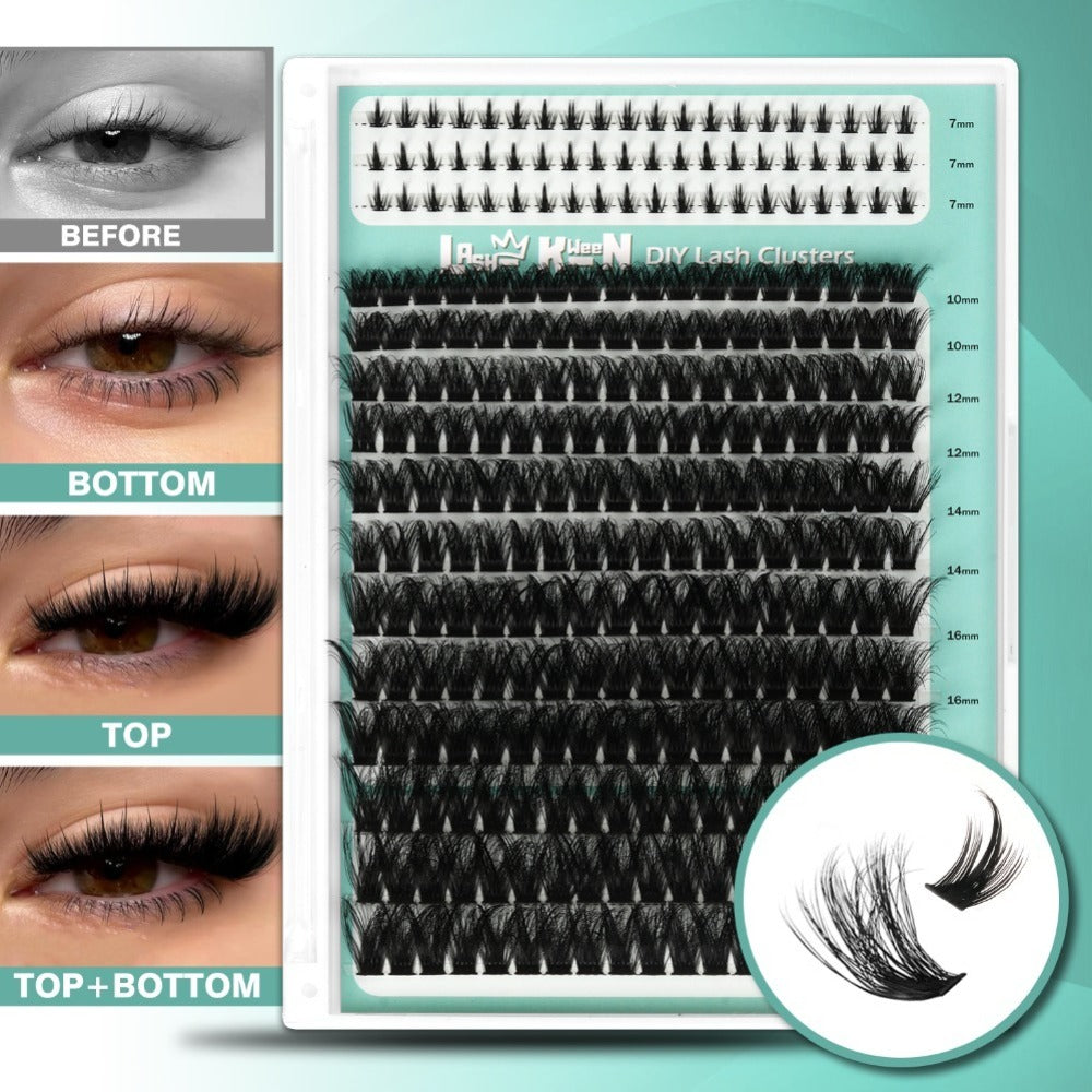 Lash Clusters Kit 5 Boxes Lash Clusters Gift/209/276/708/800pcs False Eyelashes, Fluffy Wispy Manga Fairy Lashes Top And Bottom Lash Clusters with Gift Bags, Natural Volume Lashes Long Lasting Reusable Lashes Beauty Gift for Mom Wife Daughter Friend