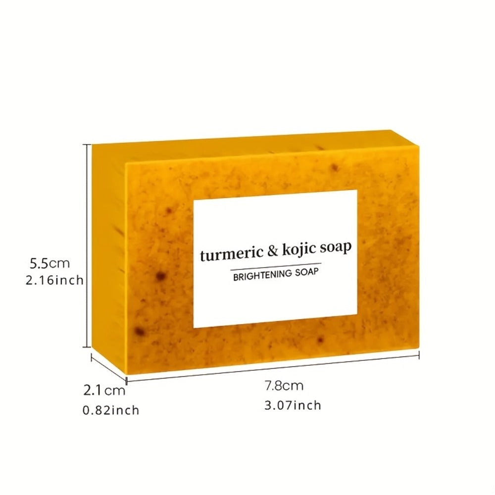 6/12/18pcs Handmade Cold - Processed Turmeric, Lemon & Kojic Acid Soaps For Cleansing - ForFace & Body -Foaming Net Included+Dopamine Bath Ball+ Swab+Towel. Deeply Cleanses, Hydrates, And Suits All Skin Types. Free Gift Of Four Tools.Bye, Dirt!