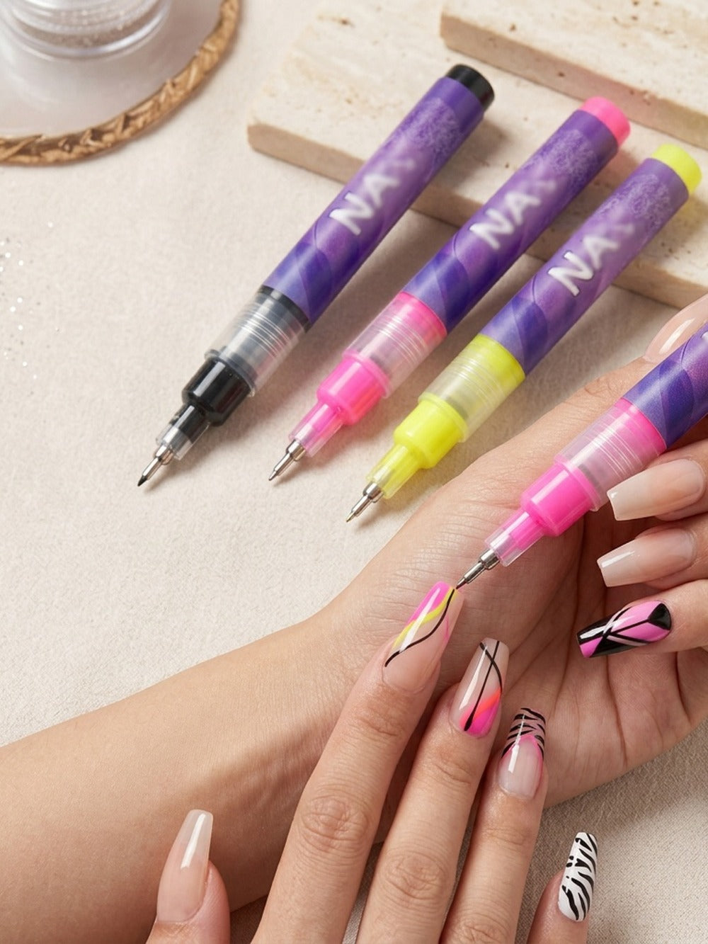 1 Set Nail Doodle Pen, 12-Color Acrylic Paint Pen, Nail Paint Quick Drying Dot Stitching Pen, Precision 3D Doodle Nail Art Pen, Nail Art Pen Set, Quick Drying, Suitable for Home And Salon, Detailed And Long-Lasting Design