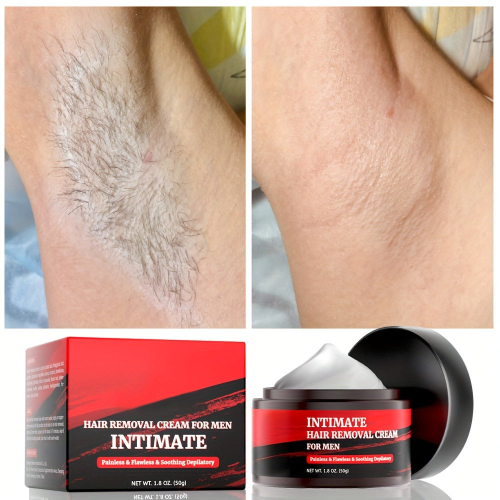 Cream for Removing Men'S Body Hair - A Quick And Safe Solution for Chest, Back, And Body Hair - Gentle, And Depilatory for Coarse Unwanted Hair - 1.8 Oz (50 G)