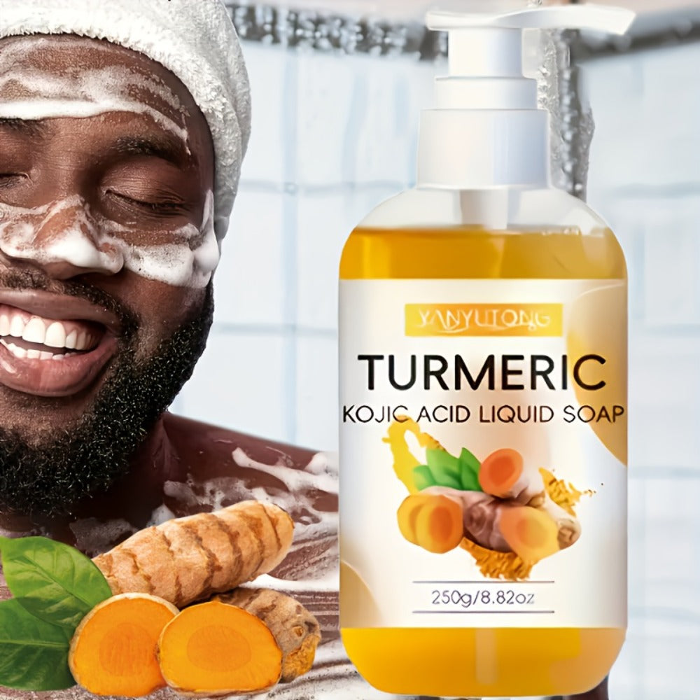 250g Turmeric Acid Liquid Soap, Moisturizing The Skin, Long-lasting Fragrance, Rich Foam, Fresh Scent, Gentle And Non-irritating To The Skin, Deeply Cleansing The Body To Smooth The Skin