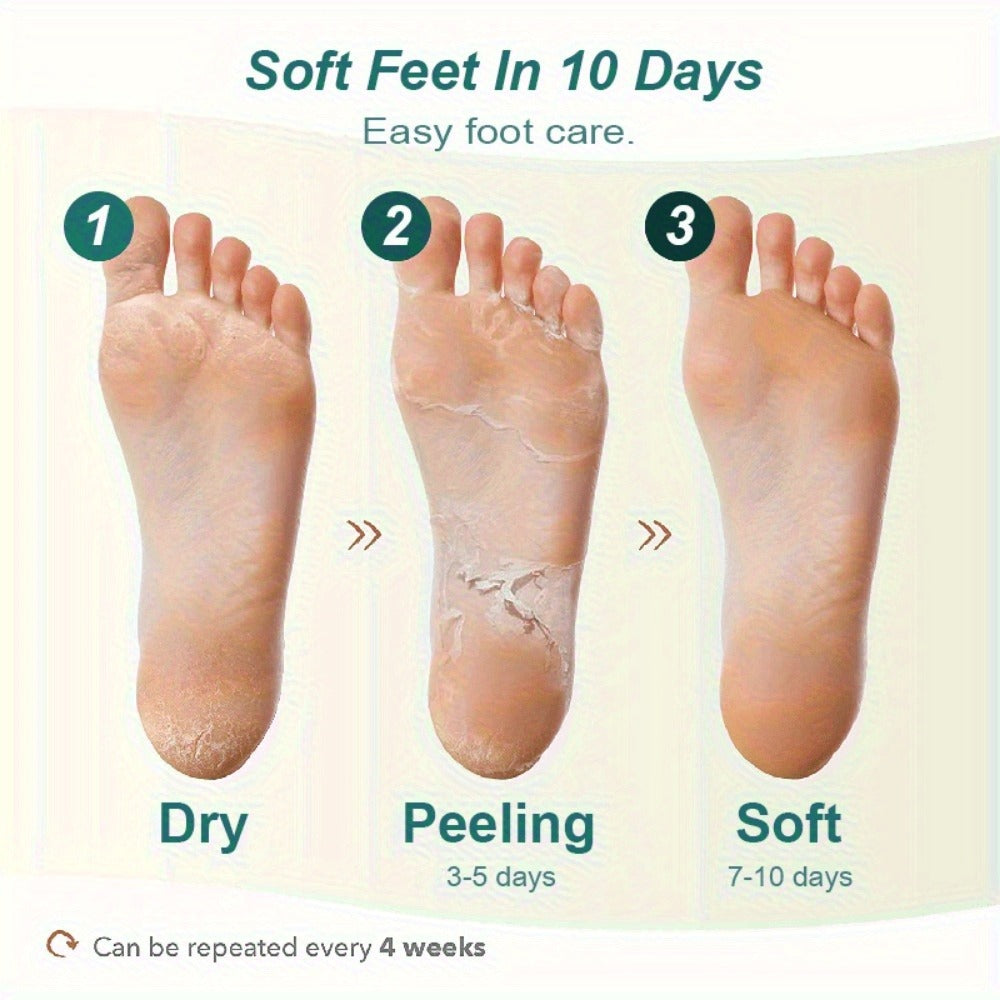 Foot Mask - Exfoliator Off Dead Skin Remover, Firming, Hypoallergenic, for Smoothing, Moisturizing And Brightening Hands And Feet, Reappearance of Tight Skin, Soft Smooth Touch Feet