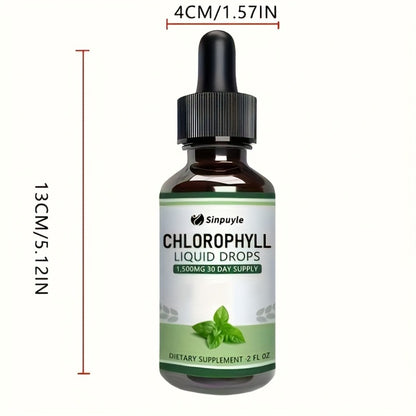 Chlorophyll Liquid Drops – Immune Support, Internal Deodoriser & Skin Health Supplement | Natural Mint Flavour, 4 Month Supply | ShopVora UK