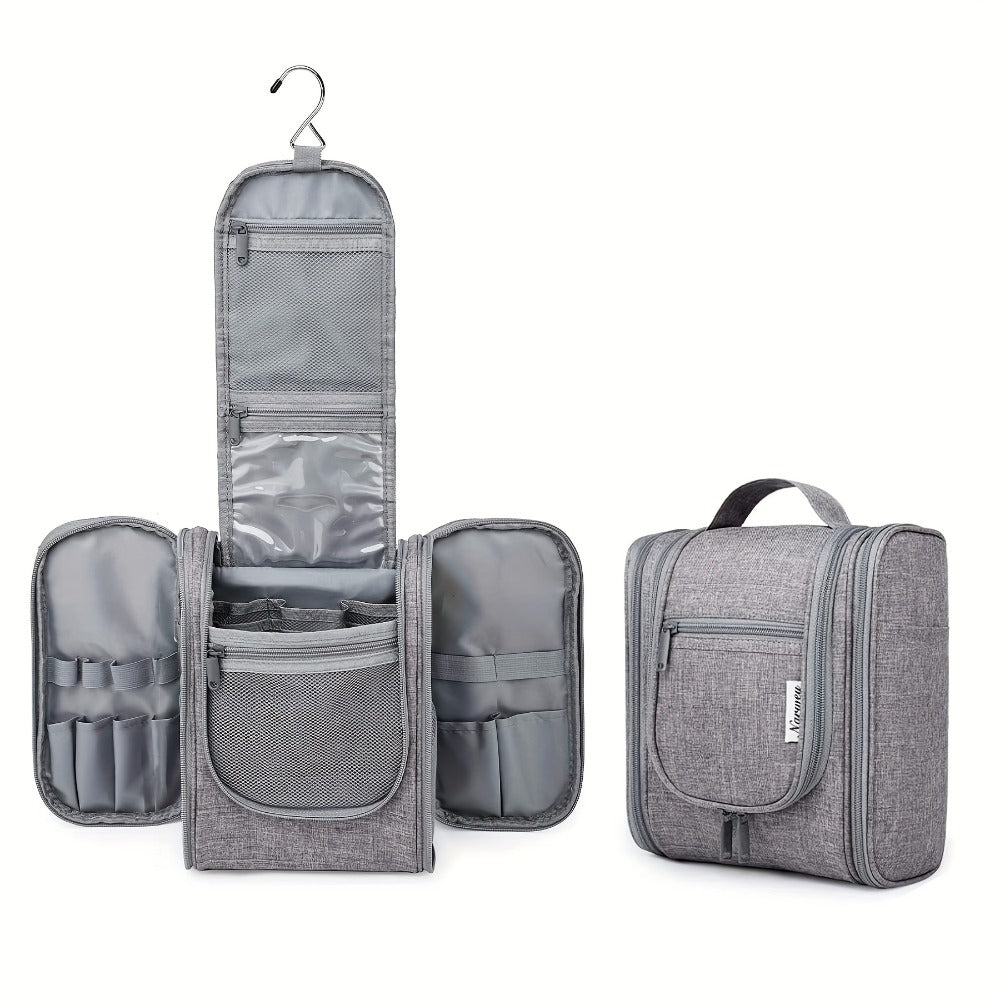 Hanging Toiletry Bag for Women Travel Makeup Bag Multi-Compartment Cosmetic Organizer with Hook Large Capacity Waterproof Toiletry Pouch for Travel Cruise Gym