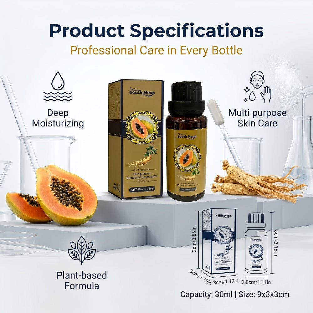 South Moon Moisturizing Essential Oil, the Ultimate Skin Care Complex Massage Oil, a Perfect Christmas Gift for Women