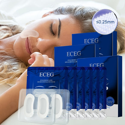 Microneedle Hyaluronic Acid Eye Patches for Dark Circles and Wrinkles - Dissolving Under Eye Mask Pads Deep Hydrating Anti-Aging Moisturizing Skin Care Set 3 Boxes
