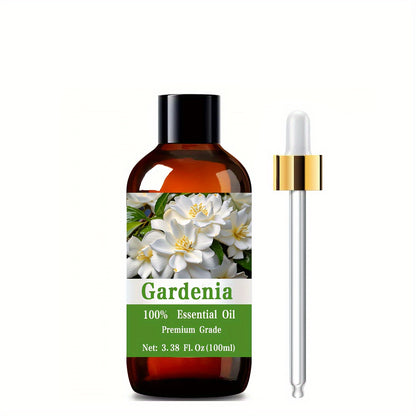 Pure Gardenia Essential Oil 100ml – 100% Care Grade for Nail, Hair & Skin Care, Massage & Meditation | Moisturizing Aromatherapy Oil for Men & Women | Floral Scent Body Oil Gift, 3.38 fl oz