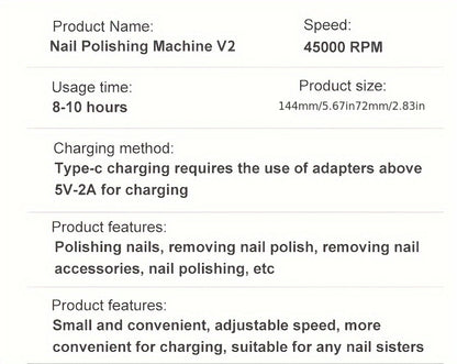 Cordless Nail Drill 45000RPM Adjustable Speed Low Noise with Power Display Portable Nail File Grinder for Gel Acrylic Nails Manicure Pedicure Home Salon Use Pink White Purple