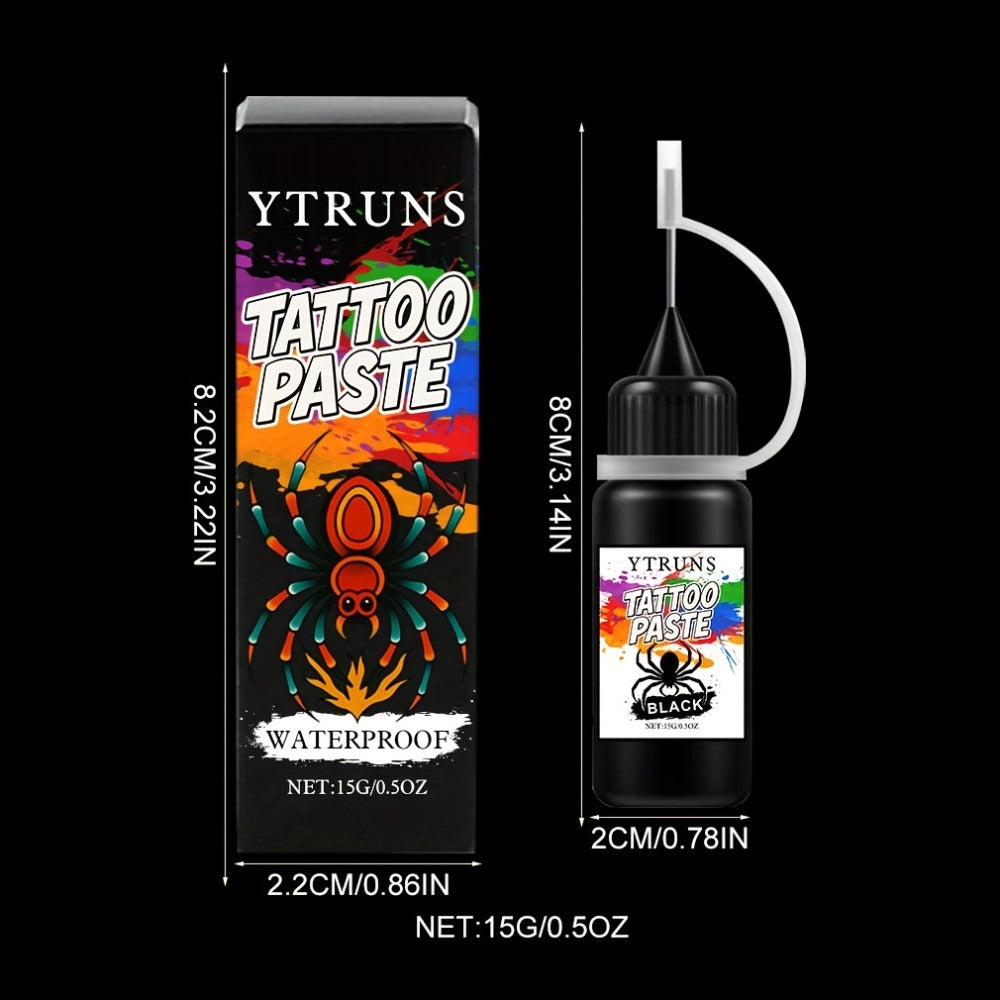 YTRUNS Temporary Tattoo Ink - Fast-Drying Waterproof Tattoo Paint Featuring 7 Bright Colors (Red, Purple, Blue, Green, Orange, Pink) - Gentle Body Art for Celebrations, Festivals