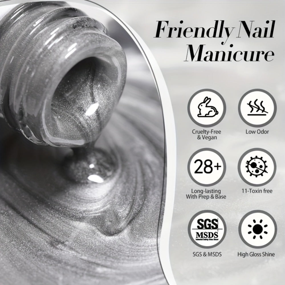 Cat Eye Gel Nail Polish Magnetic Smoky Ash 10ml Semi-Permanent Soak-Off LED Lamp Nail Varnish High Gloss Manicure Art BORN PRETTY