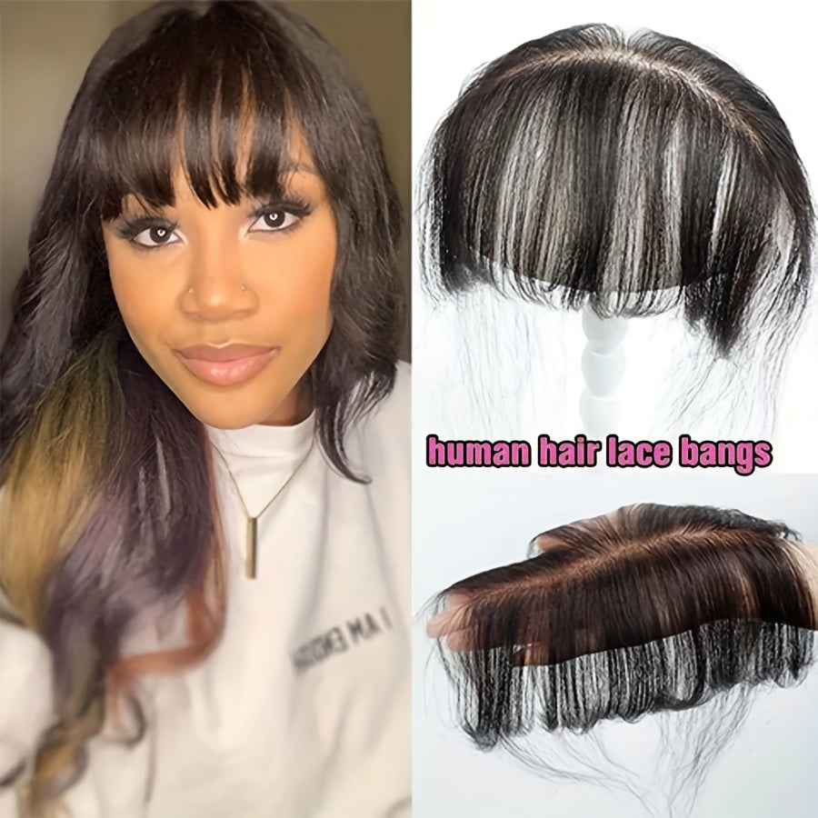 Brazilian HD Lace Hairline with Baby Hair - 6x1 Front Bangs Suitable for Hair, Hairpiece for Dreadlock Systems, Wig Caps & Hair Extensions, Handmade Hairpiece