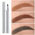 [Ideal Gift] Fluffy Quick-Dry Water Eyebrow Pen, Natural Wild Look Brows, Trendy Joyful Eyebrows, Long-Lasting Waterproof, Super Fast Drying, Instant Shape, Sweat and Fade Resistant, Portable for Travel, Music Festivals, Parties, Available in 3 Colors, Id