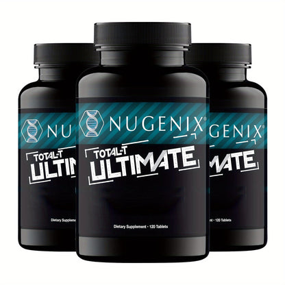 Natural Testosterone Booster for Men – Total-T Ultimate with D-Aspartic Acid, Horny Goat Weed, Tribulus, Maca & Stinging Nettle | Energy, Mood & Muscle Health Support | 1 or 3 Bottle Pack