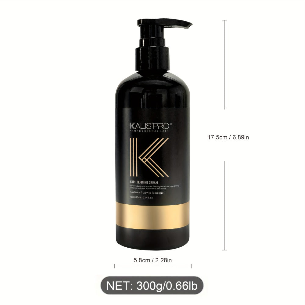 Men's Curl Cream Sulfate-Free 10.14oz - Frizz Control Styling Cream for Wavy & Curly Hair | Boosts Shine & Hydration | No Sticky Residue | Controlled Hold