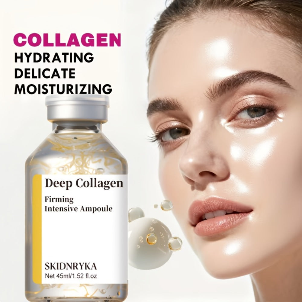 Collagen Hyaluronic Acid Face Serum with Niacinamide - Fast Absorbing Firming Brightening Moisturizing Facial Serum for All Skin Types Holiday Gift 1.52 oz