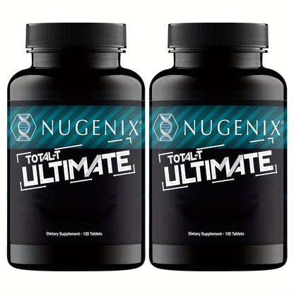 Testosterone Support Supplement with D-Aspartic Acid, Horny Goat Weed, Tribulus & Maca – Mood, Muscle Health & Vitality Booster for Men, 2 Bottle Bundle