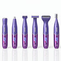 6in 1 Electric Razors for Women&Men, Bikini Trimmer, Hair Remover Kit for Face, Eyebrow, Nose, Arms, Legs And Pubic Hair, Wet And Dry Painless Razor