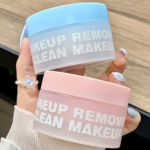 Cleansing Balm Makeup Remover — Gentle Hydrating Fast-Melt Formula, No Residue, Cold-Brewed Peach & Coconut Variants, Spa-Like Skin Cleansing for Sensitive & Neutral Skin, Pastel Blue & Pink