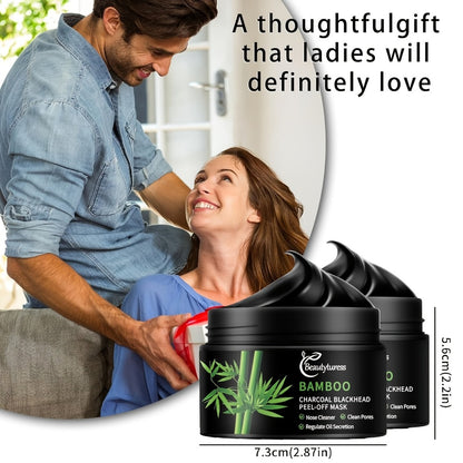 Bamboo Charcoal Clay Face Mask Deep Cleansing Pore Minimizing Oil Control Blackhead Remover Hypoallergenic Skin Care for Men Women All Skin Types