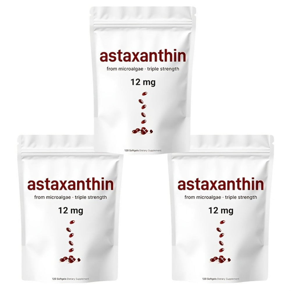 Astaxanthin 12Mg, 120 Softgels, 4 Month Supply | Premium Astaxanthin Antioxidant Supplements* | Fresh Microalgae Source | Triple Strength, Easy to Swallow