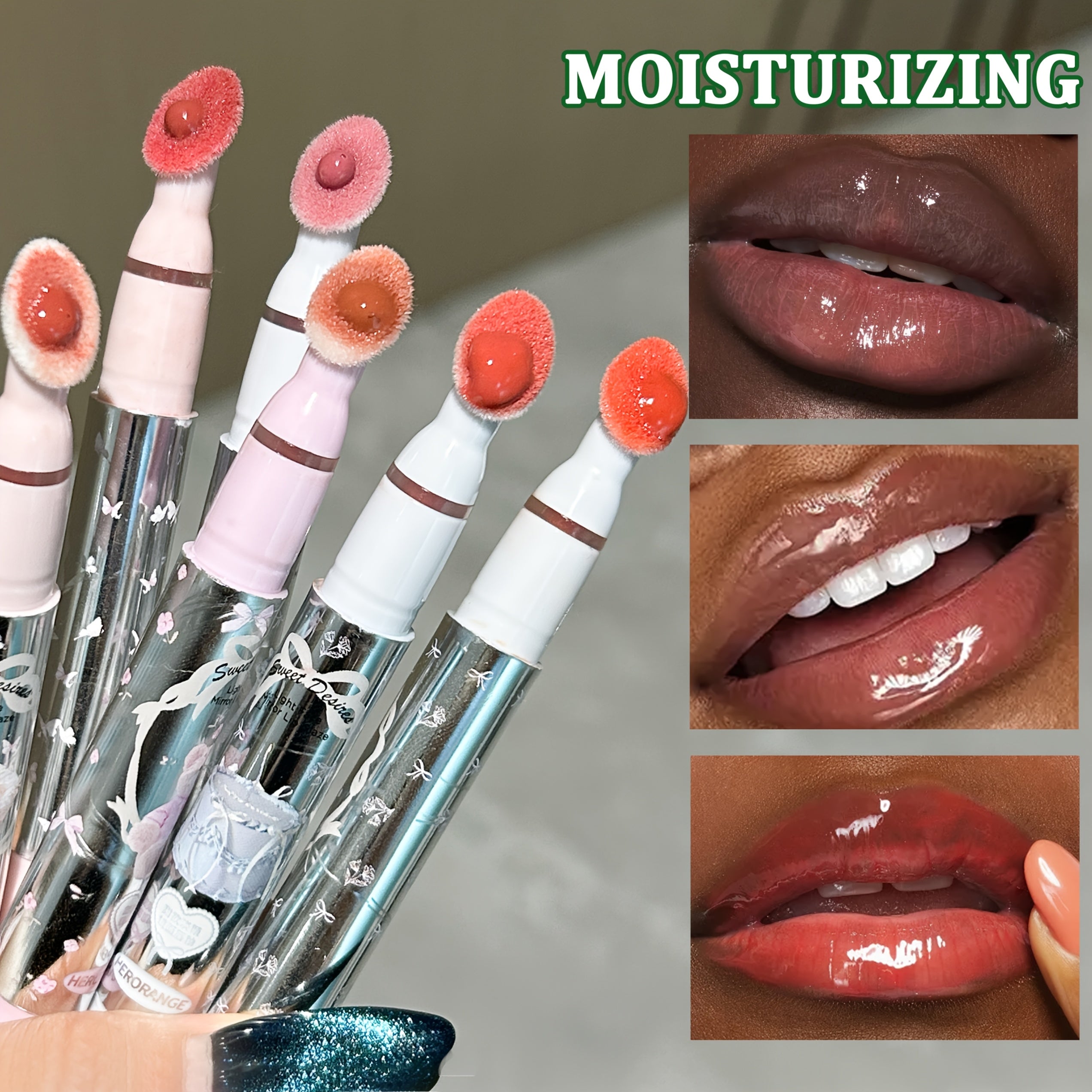 [6pcs Set] HERORANGE Tinted Lip Gloss & Plumping Vibrant Shine Unisex for All Seasons Festival Party Stage Must-Have Christmas Halloween Valentine'S Mother'S Day Gift Teen Girls Trendy Stuff Glossy Lip Balm Girly Must Haves Cheap Sheer Lip