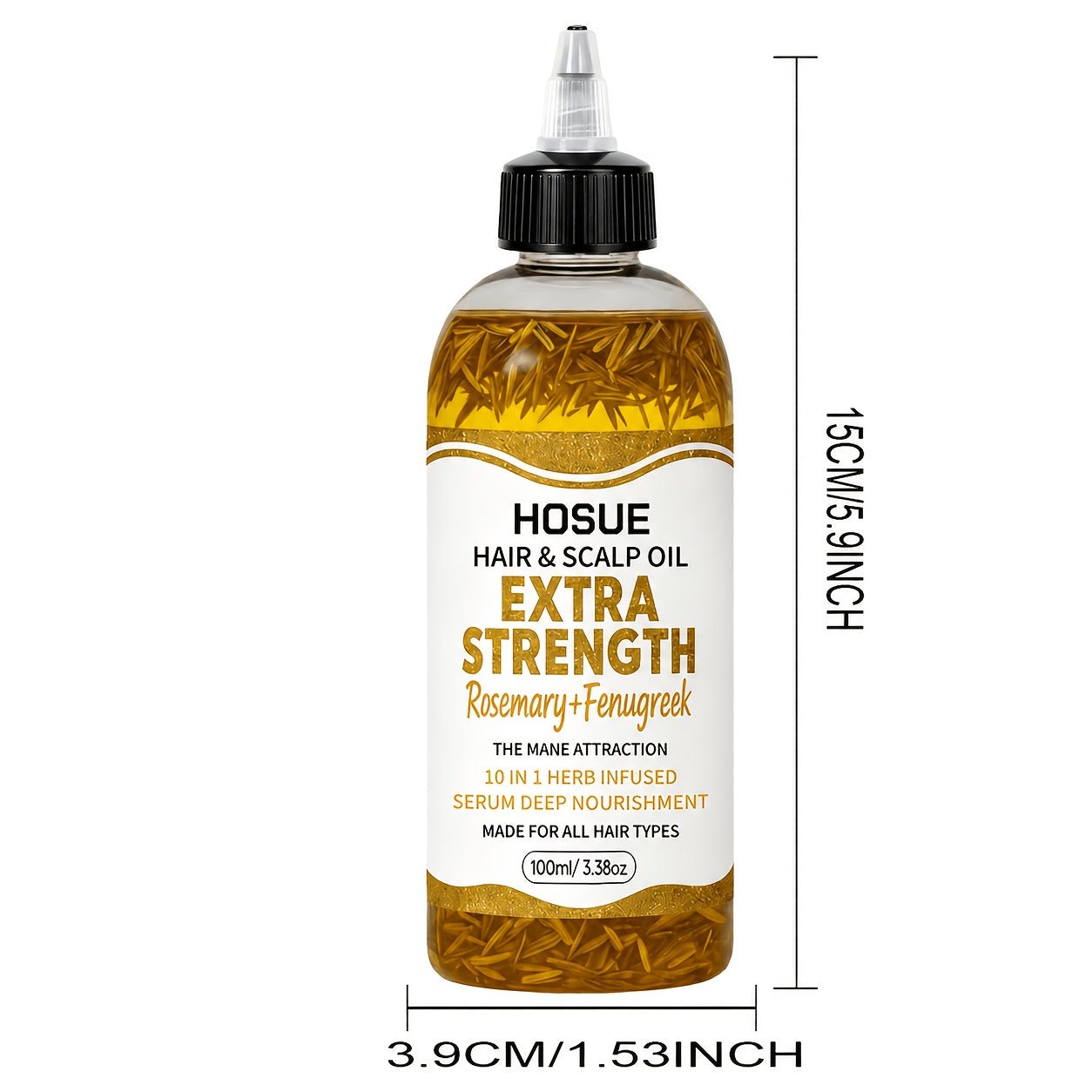3.4 Oz Fenugreek Hair Oil, Magic, 10-In-1, with Rosemary, Batana, Moroccan, And Pumpkin Seed Oil, for Damaged Scalp And Hair Care, Strengthens Hair, Nourishes Hair Strands And Gently Moisturizes The Scalp, Hair Products, Father'S Day Gifts