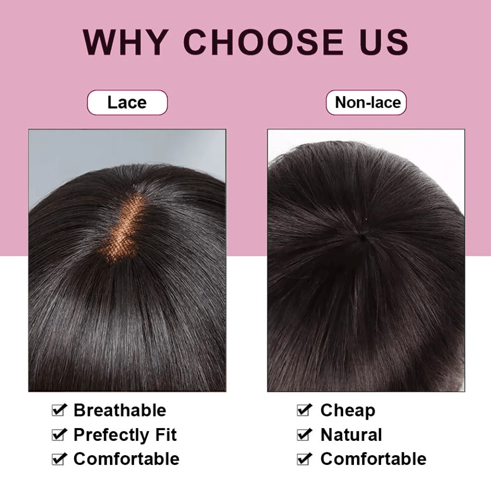 Bob Wig Human Hair Brazilian Straight Short Bob Lace Front Wig 3x1 Lace Part with Bangs Pre-Plucked Natural Hairline Color 1B/30 Highlight 10-12 Inch Women