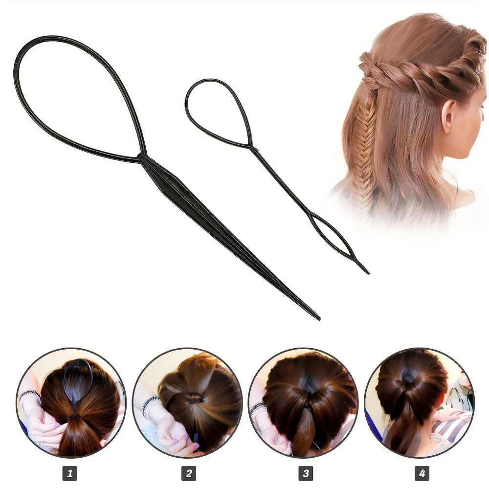 51pcs Set Of Hair Curler And Braiding Tool Suit Clip Meatball Head Donut Hair Pulling Pin Bridal Hair Braiding Device Bridal Hair Accessories Styling Braided Hair Braiding Device Headdress