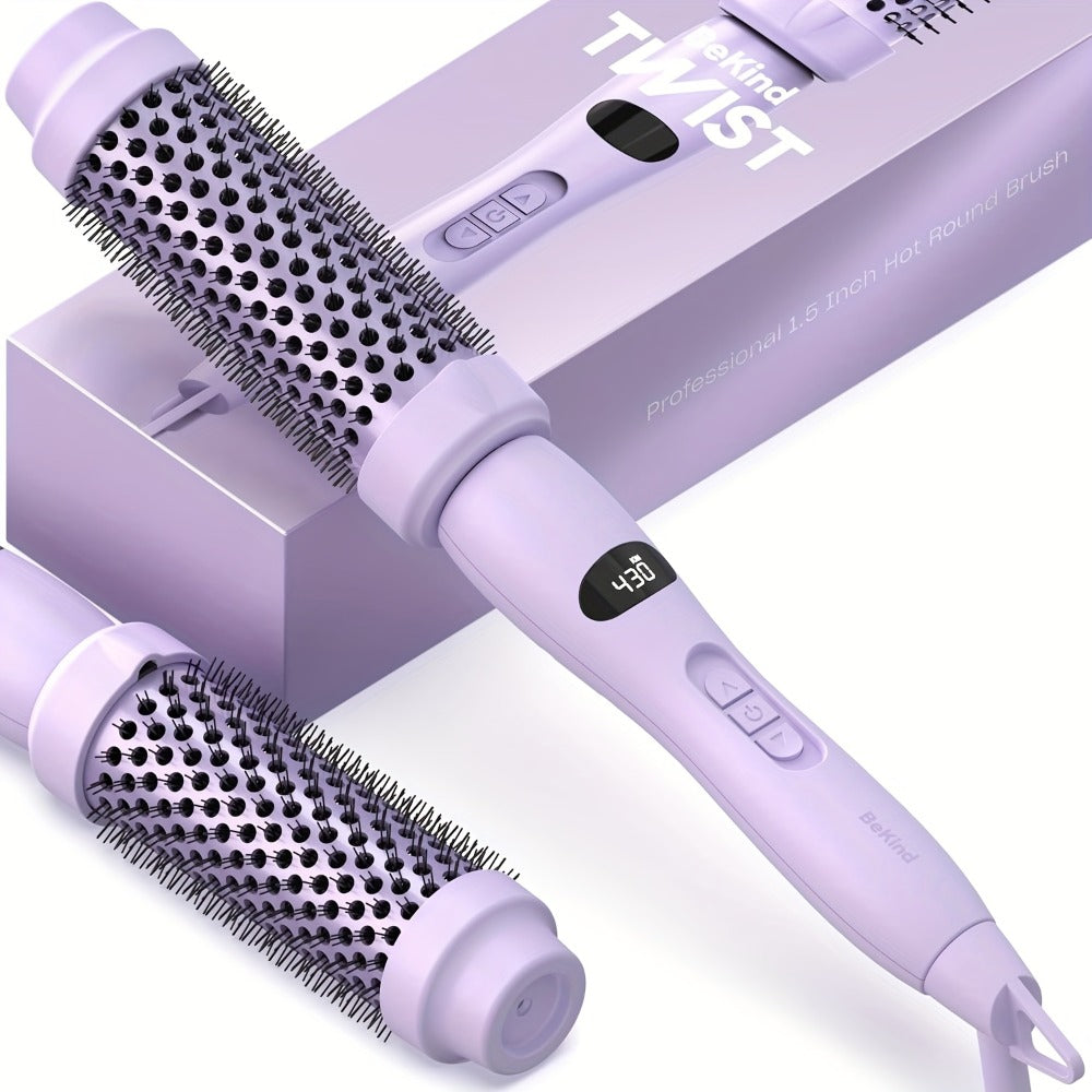 Twist Pro Thermal Brush - 1.5 Inch Heated Round Brush, Effortless Salon Finish, Dual Voltage Travel-Friendly Styling Tool, Anti-Scald, Heats In 20s