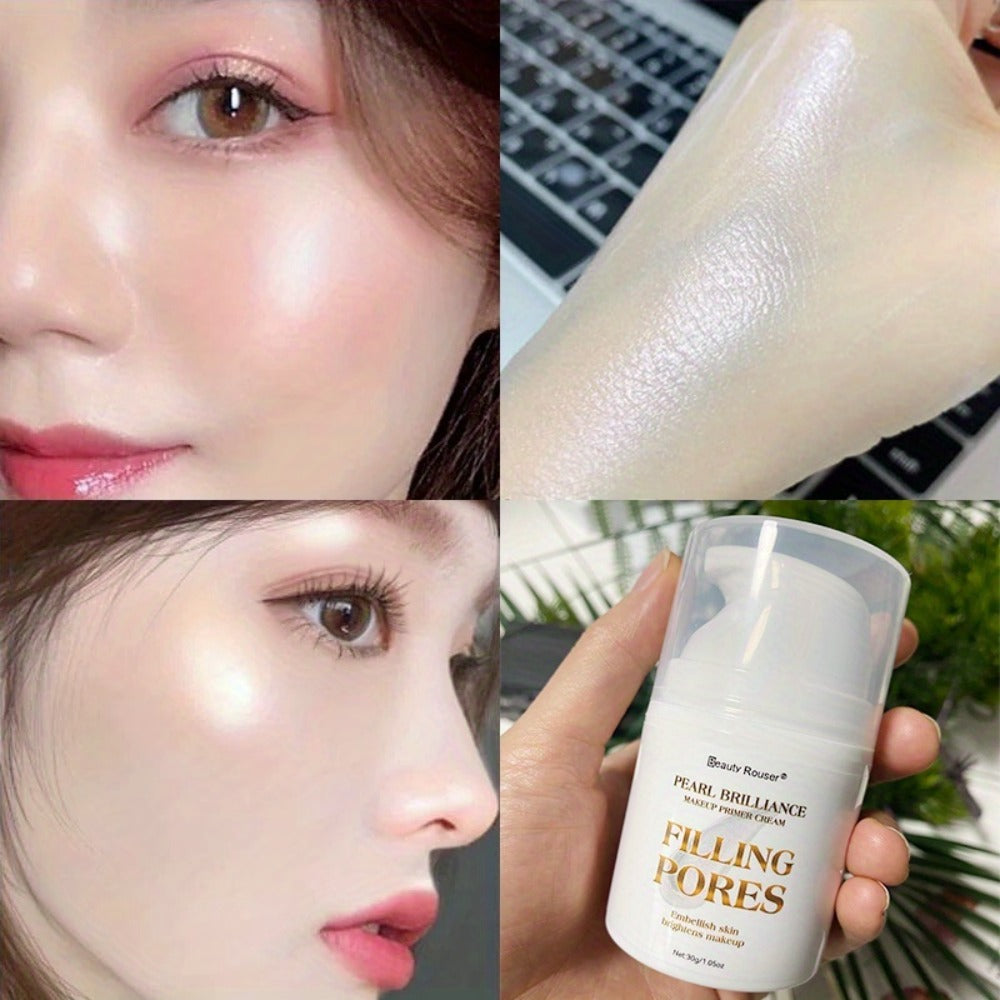 Makeup Primer Cream 30g - Pore Filling Oil Control with Vitamin E, Non-Greasy Moisturizing Formula for Flawless Long-Lasting Finish
