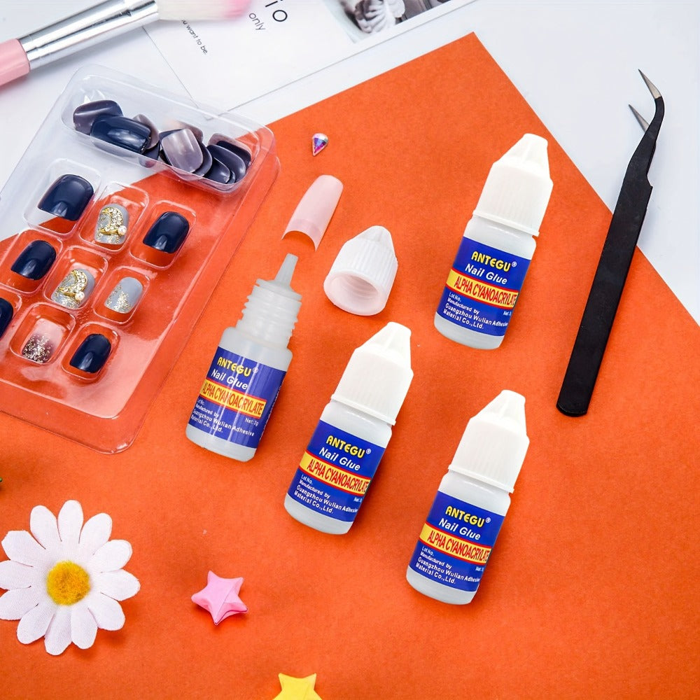 20 Bottles Of Nail Glue, Super Strong Acrylic Nail Glue, Professional Nail Patch Glue for Press On Nails, Long Lasting Acrylic Nail Glue for Nail Patches, Broken Nails Bonding False Nails.