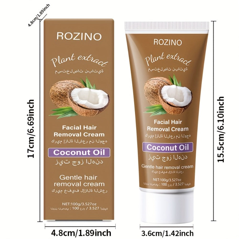 Use Once For, 3-Month Effectiveness, 100g Coconut Hair Removal Cream, Instant Hair Removal, Non Irritating To The Light Beige, Smooth And Residue Free Semi Permanent, Used For Hair Removal On The Face, Lips, Armpits, Legs Arms And Private Areas