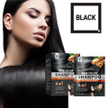 1 Box of 10 Packs of Portable Individual Packaging, Black/Brown/Chestnut Shampoo - Shampoo, 3-In-1 Hair Color Shampoo Natural Hair Dye Deep Cleansing Shampoo for Women And Men