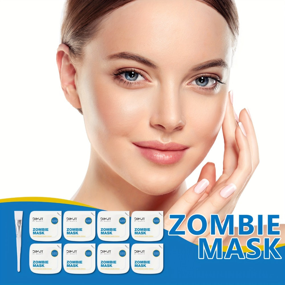8pcs/box - Women's Zombie Skin Care Mask, Comes with A Free Application Brush, Contains Various Skin Care Ingredients, Effectively Helps Moisturize The Skin, Effectively Improves Skin Texture