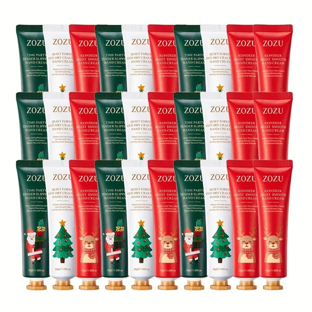 [Christmas Ideal Gift] 20pcs/30pcs Christmas Hand Cream, Plant-Scented Moisturizing Cream, Suitable For Dry Hands And Body Care. Travel-Sized Hand Moisturizer, Easy To Carry, An Ideal Gift Choice For Christmas