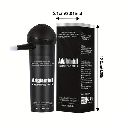 Hair Building Fibers 2-in-1 Kit with Spray Bottle - Thickening Powder for Thinning Hair Fuller Thicker Look Natural Appearance Conceals Hair Loss Suitable All Hairstyles Medium Brown Black