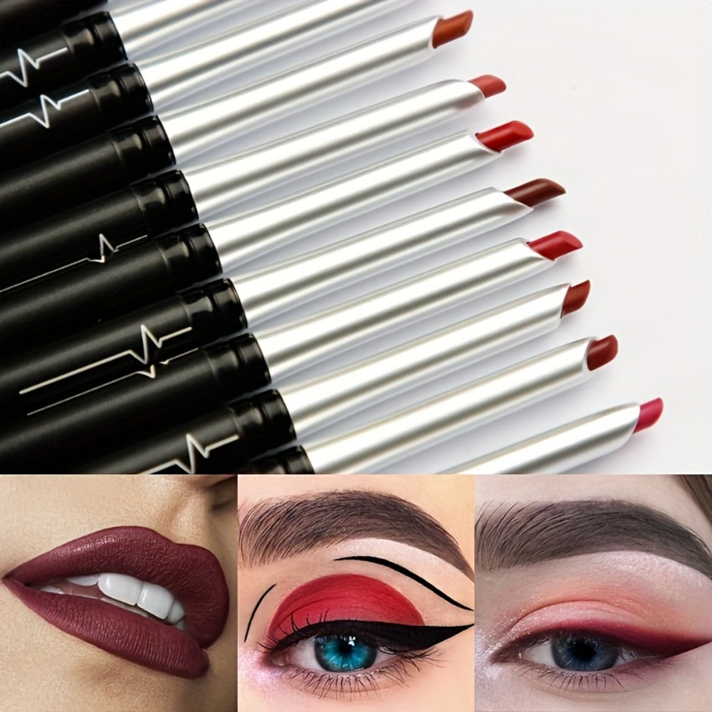 Lip Liner Pencil Matte Long Lasting Waterproof Non-Fading Non-Stick Precise Definition Smooth Glide Lip Outliner for All Day Wear