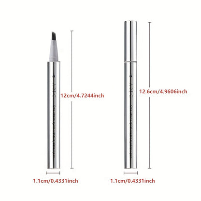 Eyebrow Pencil & Hairline Pen with Dense Brush - Waterproof Sweat-Proof Long-Lasting, 2-in-1 Natural Brow & Hairline Definition, Hair-Stroke Finish, Black Tea Grayish-Brown Chestnut Brown
