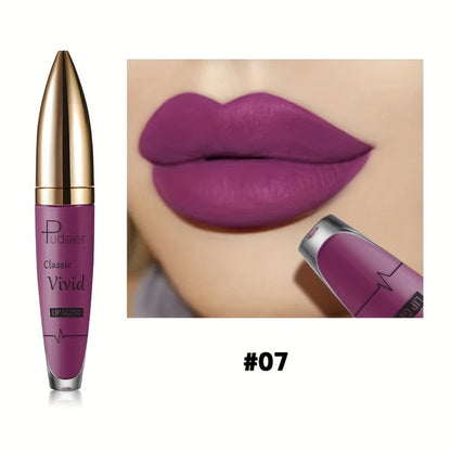 Matte Liquid Lipstick by Pudaier – Long-Lasting Nude Lip Color with Plant-Based Squalane, Hydrating & Smooth Formula, 8 Shades Available, Perfect for Daily Wear, Parties & Gifting