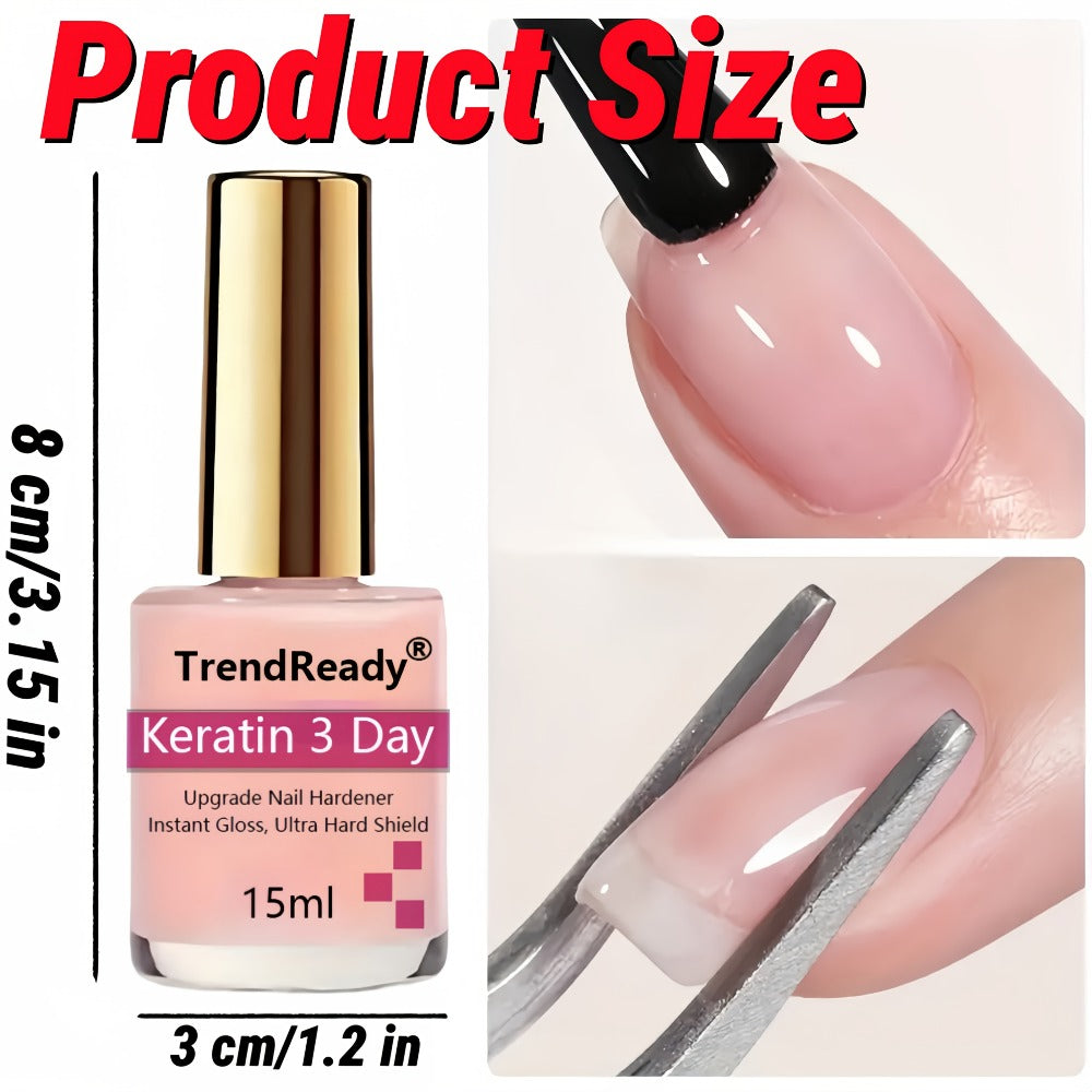 Nail Strengthener for Weak Nails: 4-In-1 Natural Nail Protein Hardener Extra Strong And Growth - Long-Lasting And Fast-Drying Polish for Weak, Splitting, And Brittle Nails