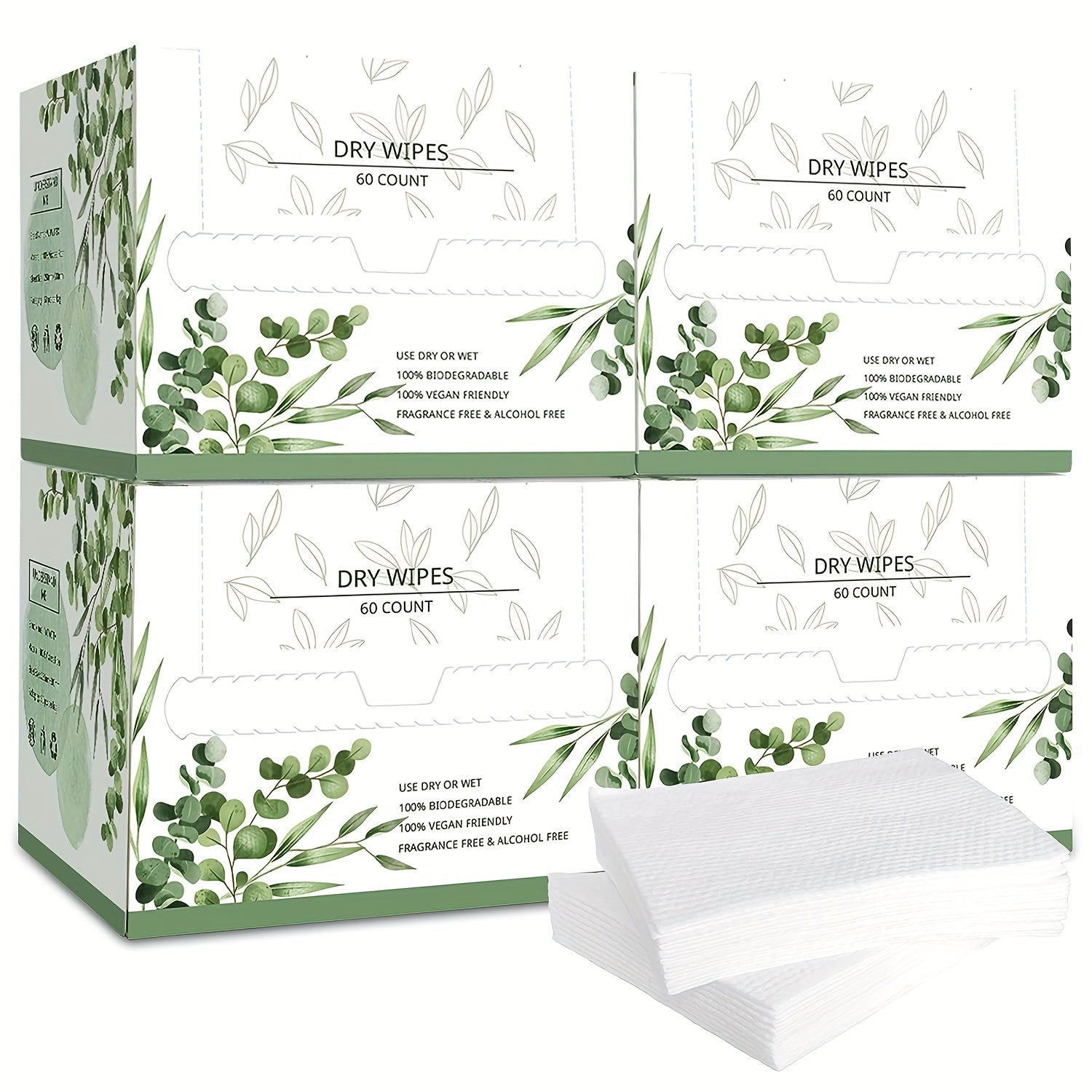 1/2/4pcs Disposable Face Towels Extra Thick Soft Cleansing Face Towels For Sensitive Skin, Makeup Remover, Cleansing, Care, Travel 10×12 Inch 60pcs/box